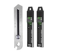 Cortadora de Cajas | Retráctil Con Bloqueo Deslizante | Cúter De Acero Inoxidable Para Manualidades | Para Adultos Adolescentes Estudiantes Papel Cartón Alfombra Cuerda Cuero