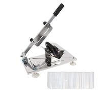 Cortadora de carne congelada manual, máquina rebanadora de carne de acero inoxidable con grosor ajustable de 0,3 mm a 8 mm, mango ergonómico de espuma para carne de res, cordero, j