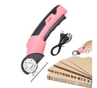 Cortadora de cartón | Potente cortador giratorio con cerradura de seguridad y LED | Tijeras eléctricas portátiles para moqueta, garaje, cuero, uso industrial, cartón, cocina, telas, moqueta y