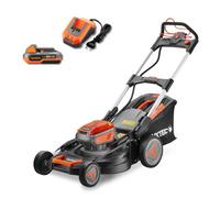 Cortadora de césped a batería 40V FUXTEC FX-E2RM51 - Conjunto con 2 baterías de 4Ah y cargador dual de 2,4A