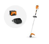Cortadora de césped a batería STIHL FSA 80 R en juego con batería AK 30 y cargador estándar AL 101
