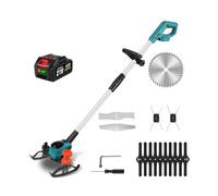 Cortadora De Césped Eléctrica Inalámbrica 6 Pulgadas, Eficiente For Jardín, Herramientas Eléctricas For Batería 18 V-21 V Tareas De Corte Sin Esfuerzo En El Jardín(1 Battery)