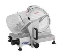 Royal Catering Cortadora De Fiambre RCAM-250 (48 x 38 x 37 cm, 150 W, Espesor de corte 0-12 cm, Tamaño de la cuchilla Ø 250 mm, Unidad de afilado, Acero inoxidable)