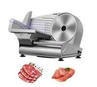 Cortadora de fiambre Autrucker 180W cuchilla SUS420 190 mm grosor ajustable