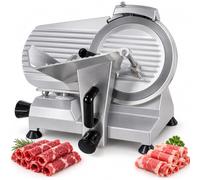 Cortadora de Fiambre, Cortafiambres Eléctrico Para Jamón 30cm/12in | Cuchilla de acero al carbono para un corte uniforme, afilador integrado, apta para diversos alimentos