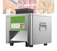 Cortadora De Fiambre Eléctrica Comercial 850W - 310r/min, Cuchilla Inoxidable, 150kg/h De Producción, Corta Lonchas Finas, Tiras O Tacos De Carne Y Verduras Para Hostelería(7mm)