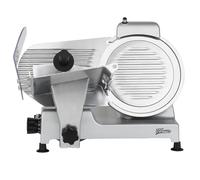 Cortadora de fiambre eléctrica H.Koenig MSX250, profesional, precisa, espesor de corte 0-12 mm, cuchilla italiana de 25 cm, afilador integrado, amplia bandeja, 282 rpm, plateado