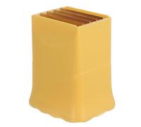 Cortadora de Frutas de Acero Inoxidable, Herramienta Manual Rápida | Corte Uniforme y Preciso, Conserva Sabor y Jugo Original, Diseño Amarillo de Plástico y Metal