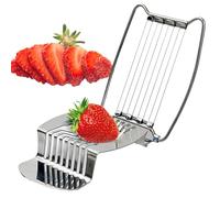 Cortadora De Huevos De Acero Inoxidable - Frutas Verduras | Ayudante De Cocina Antideslizante Para Huevos Cocidos, Champiñones, Tomates Frutas. Corte Preciso, Fácil De Limpiar, Desayuno Ideal Re