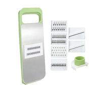 Cortadora de mandolina 6 en 1 de cocina con hoja de acero inoxidable, cortadora de verduras, patatas fritas de varias hojas, trituradora de verduras, adecuada para pequeños trabajos de verde 1 piezas