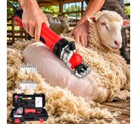 Cortadora de ovejas eléctrica profesional con 2 cuchillas, cortadora de pelo de animales de 900 W for ovejas, alpacas, cabras, corte de pelo de ganado de granja de alta resistencia