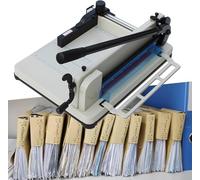 Cortadora de papel, Cortadora de papel industrial alta resistencia, corta hasta 400 hojas con precisión y guía transparente, for, cuero PVC