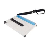 Cortadora de papel de guillotina de metal A4, rendimiento de corte de hasta 15 hojas, recortadora manual de papel de guillotina resistente con protector de seguridad y bloqueo de hoja para cartulina