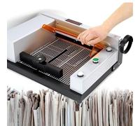 Cortadora de Papel eléctrica de Alta Resistencia, cortadora de Guillotina de sobremesa para cartulina y Cuero, Ideal para Uso en Oficina, hogar y Escuela.
