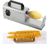 Cortadora de patatas eléctrica 3 en 1, espiral de acero inoxidable, para patatas, zanahorias y manzanas, 40 W, 200 RPM.