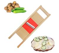 Cortadora De Patatas - Rallador De Patatas Ondulado Y Rebanador Corrugado De Acero Inoxidable De 34 Cm | Cortador De Patatass Y Pepinos De Malla Para Pataas Fritas Cortes Arrugados | Rebanador De Co