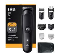 Cortadora de pelo Braun AIO5540 inalámbrica 9 en 1, auton. 120 min, resistente al agua