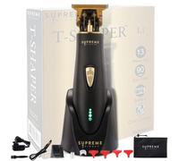 Cortadora de pelo de SUPREME TRIMMER ST5220 Cortadora de barba para hombres profesional Barber Liner sin cuerda - Negro T-Shaper Li