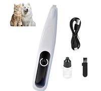 Cortadora de Pelo para Mascotas, cortadora eléctrica para Patas, Poco Ruido con Pantalla LED, para afeitadora de Mascotas para Patas/Ojos/Orejas/Cara/grupa Wide Knife White