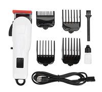 Cortadora de pelo USB inalámbrica blanca Trimmer Cortadora de pelo eléctrica recargable Cortadora Clipper Steel + ABS