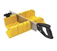 STANLEY, Ingletadora ABS antichoque, Bandeja hueca con marco excéntrico, Ángulos plegables, Punto de anclaje, Bordes redondeados, 4 ángulos de corte, Longitud 22 cm, 1-20-600