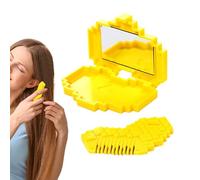 Cortadora de puntas dobles para mujer - para flequillo peine con espejo | Cortador de puntas de corazón para puntas secas - para viaje al aire hogar rutina diaria cuidado personal mantenimiento