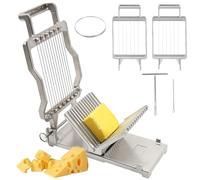 Cortadora De Queso Comercial, Cortador De Mantequilla De Alambre De Acero Inoxidable Resistente, Cortadora De Alimentos Con Grosor 10 mm/20 mm, Herramienta Manual Para Deli, Jamón Y Tostadas 10+20mm