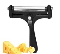Cortadora de queso de acero inoxidable - Cortador de queso de espesor ajustable con alambre de metal y cuchilla raspadora | Aparato de cocina duradero