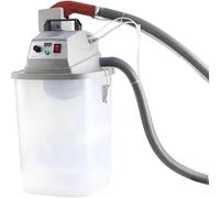 Cortadora de roscas automática sin escobillas de 450 W, silenciosa, eléctrica, industrial, de una sola cabeza, cortador de tela con cubo de almacenamiento de 30 L