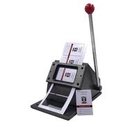 Cortadora de tarjetas cuadradas de 86 x 54 mm, troqueladora manual de tarjetas de PVC totalmente metálicas con grosor de corte de 0,76 mm, cortadora manual de papel para tarjetas de identifi