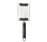 Cortadora De Tomate - Cortador De Verduras De Acero Inoxidable | Herramienta De Corte De Comida Manual | Gadget De Corte De Fruta De Jamón De Huevo De Papa Con Mango De Madera, Accesorios De Cocina Pa