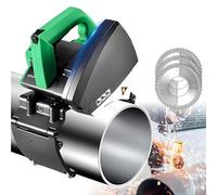 Cortadora De Tubos Automática 1000W/1750W,Cortadora De Tubos Industrial De Alta Precisión Con Soplete Para Acero,Plástico,Cobre Y Hierro Fundido 15-400Mm,Incluye Fijación De Riel De Precisión,400mm