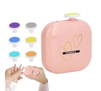 Cortadora de uñas para bebé, recortadora de uñas recargable por USB para niños pequeños, herramienta de precisión de dos velocidades con 6 almohadillas de molienda para manicura de uñas de todas las