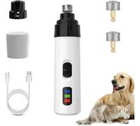 Cortadora de uñas para perros mejorada 2025, amoladora de uñas recargable con carga USB, herramienta portátil de corte de uñas para mascotas, cortaúñas eléctrico para perros (1 juego)