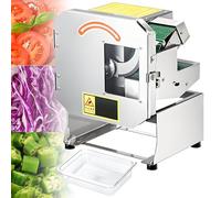 Cortadora De Verduras,200W Multifuncional Cortador De Verdura Para Cebollino,Pimiento,Pepino,Zanahoria,Puerro,Grosor Ajustable 1.5-35mm,Corta en Trozos,Lonchas,Rodajas,700 Rpm