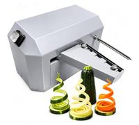Cortadora de verduras 3 en 1 con grosor ajustable, troqueles intercambiables, función de avance y retroceso para cortar, triturar, cortar en espiral