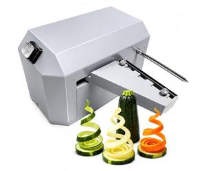 Cortadora de verduras 3 en 1 con grosor ajustable, troqueles intercambiables, función de avance y retroceso para cortar, triturar, cortar en espiral