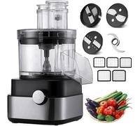 Cortadora de verduras comercial 5 en 1, procesadora de alimentos eléctrica de 600 W, multifunción, cortadora, rebanadora, trituradora y picadora de carne.