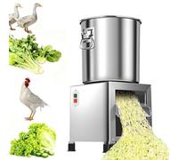 Cortadora de verduras comercial, picadora eléctrica de 1800 W con 4 cuchillas, corte rápido a 3500 RPM, rallador y triturador de verduras profesional for el procesamiento de alimento for aves
