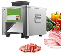 Cortadora eléctrica de carne, máquina comercial de acero inoxidable de 850 W, 310 r/min, trituradora de verduras y carne para un corte rápido y eficiente