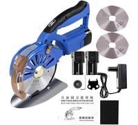 Cortadora eléctrica giratoria de tela, tijeras de tela inalámbricas con 5 ajustes de velocidad, potente servomotor, hoja de 100/110/125 mm para un corte eficiente
