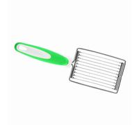 Cortadora ergonómica de acero inoxidable verde para jamón, queso y alimentos blandos