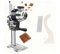 Cortadora industrial de tela de 1100 W con sis-tema de cuchilla recta vertical y afilado automático. Cortadora eléctrica multiusos para cuero, telas multicapa y textiles(12in)