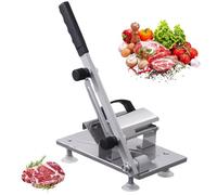 Cortadora manual de alimentos, cortadora de carne para el hogar | Cortadora de queso para carne de res - Cortadora de alimentos ajustable de acero inoxidable para pan