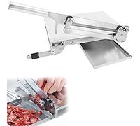Cortadora manual de carne congelada, cortadora de alimentos Cortadora manual de carne de acero inoxidable Ajuste 0,1-1 mm de espesor, para patas de cerdo, costillas, huesos, chuletas de cord