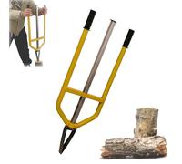 Cortadora manual de leña, herramienta de división de troncos de mano, cuña resistente con diseño de arco triangular para chimeneas, estufas de leña, camping
