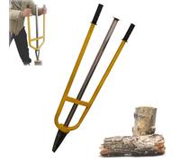 Cortadora manual de leña, herramienta de mano resistente para cortar troncos con poste liso y diseño de arco triangular para chimeneas, estufas de leña, camping y uso al aire libre