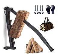 Cortadora manual de leña para montar en la pared, hierro fundido resistente, divide la madera de forma segura, sin doblarse, para barbacoas, camping