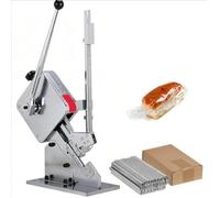Cortadora manual de salchichas en forma de U, máquina portátil de sellado de alimentos con 4000 clips para supermercados, panaderías, cafeterías y embalaje comercial