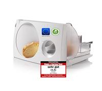 Cortadora multiusos EMERIO, Made in EU, MS-125000, cuchilla de acero inoxidable de Alemania, ajustable de 0 a 17 mm, plegable para ahorrar espacio, con interruptor de seguridad, Eco 100 W